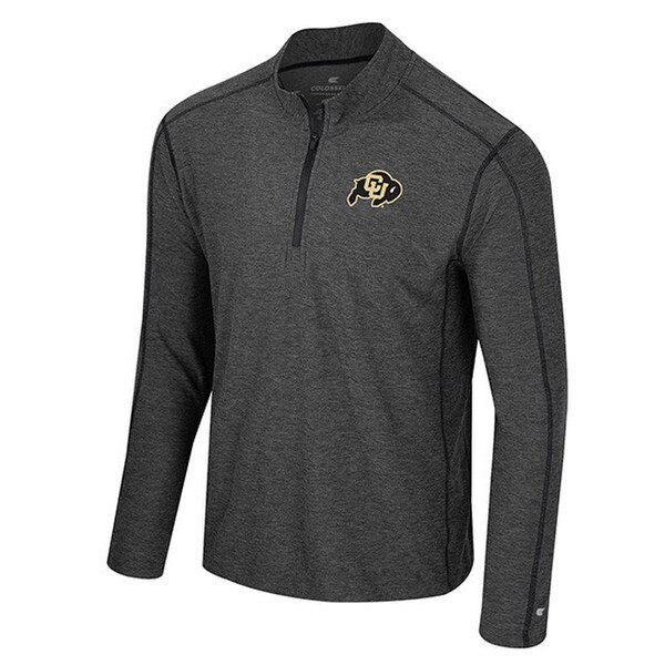 An all dark gray Colosseum long sleeve windshirt with CU buffalo logo.